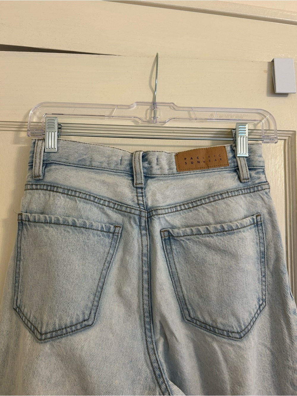 High waisted light wash jeans (slightly boot cut)